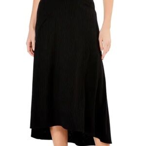 NIC+ZOE Cozy Rib MIDI Skirt in Black Onyx